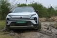 Tata Harrier EV off-road front shot Tata Harrier EV off-road front shot